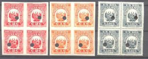 Peru 3 MNH bl. of 4/ proofs