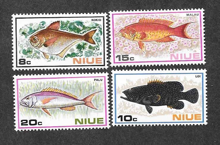 Niue 156-159 Mint NH Fish!