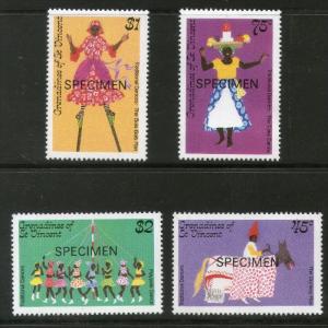 St. Vincent Grenadines 1985 Traditional Dances Costume SPECIMEN Sc 510-13 MNH...