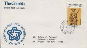 Gambia, First Day Cover, Americana, Military Related