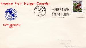 New Zealand 1963 FREEDOM FROM HUNGER CAMPAIGN POST MARK COVER