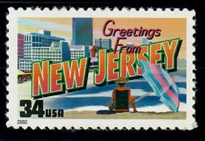 3590 Greetings from New Jersey MNH single