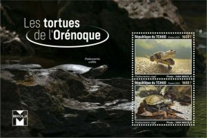 Chad - 2021 Orinoco Turtles - 2 Stamp Souvenir Sheet - TCH210214b1 