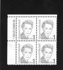 2168 Margaret Mitchell, MNH UL-ZIP blk/4