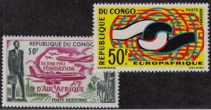 CONGO MNH Scott # C5, C26 Air Mail (2 Stamps)