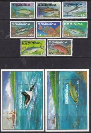 Dominica 1988 SC 1136-1145 MNH Set Fish