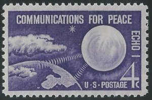 1960 Communications for Peace - Echo 1 Single 4c Postage Stamp -Sc#-1173-MNH, OG