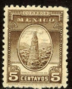 MEXICO 710, 5c REMEDIOS TOWER 1934 DEFINITIVE MINT, NH