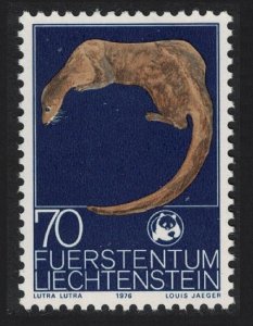 Liechtenstein European otter WWF Endangered species 1976 MNH SC#585 SG#632