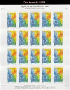 US B5 Breast Cancer First Class Semipostal sheet 20 B1111111 MNH 2014