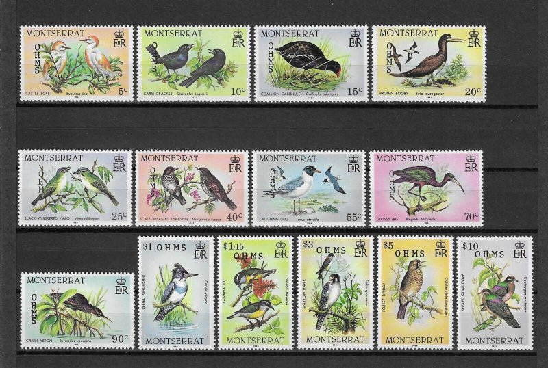 MONTSERRAT 1985 SG O62/75 MNH Cat £35