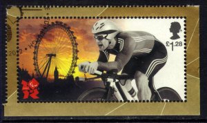 GB 2012 QE2 £1.28 Welcome London Paralympics Cyclist Ex Fdc M/S SG 3371 ( H1...