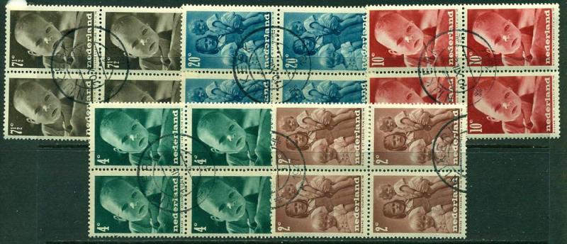 NETHERLANDS Sc. B180-84 - used, NH, 4 blocks!