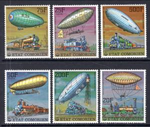 Comoro Islands 247-252 Zeppelins MNH VF