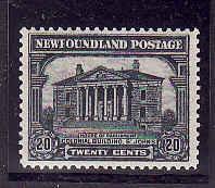 Newfoundland id.#7068-Sc.#157-20c Colonial Building-unused NH-1928-