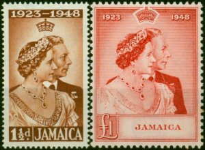 Jamaica 1948 RSW Set of 2 SG143-144 Fine MNH