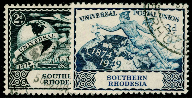 SOUTHERN RHODESIA SG68-69, COMPLETE SET, FINE USED.