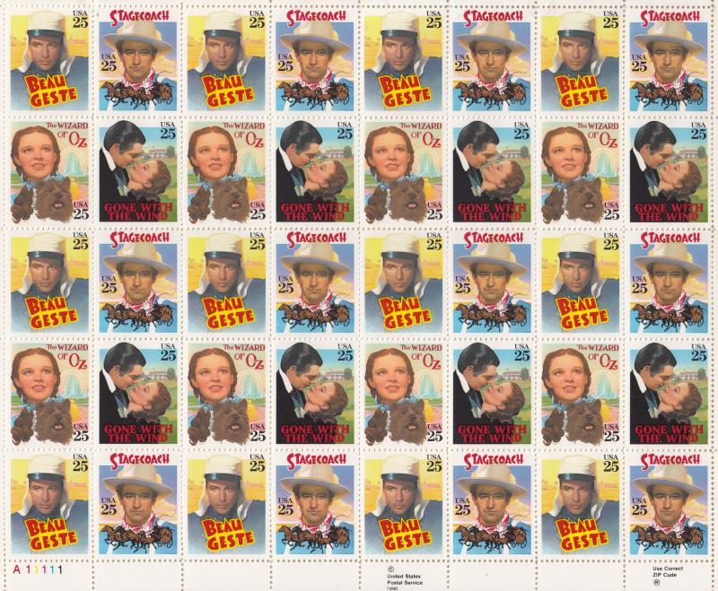 USA - 1990 Classic films  Sc# 2448a - MNH (1360)