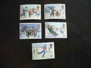 Stamps - Great Britain - Scott# 1340-1344 - Mint Never Hinged Set of 5 Stamps