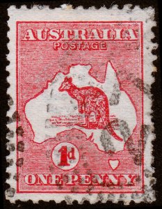 Australia Scott 2g, Die II, Rose Red (1913) Used G M