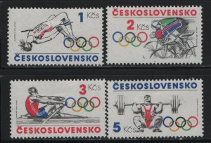 CZECHOSLOVAKIA, 2527-2530, (4)SET, HINGED, 1984, OLYMPIC TYPES