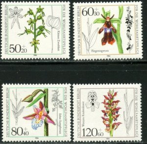 GERMANY BERLIN Sc#9NB216-9NB219 1984 Orchids Flowers Complete SP Set OG Mint NH