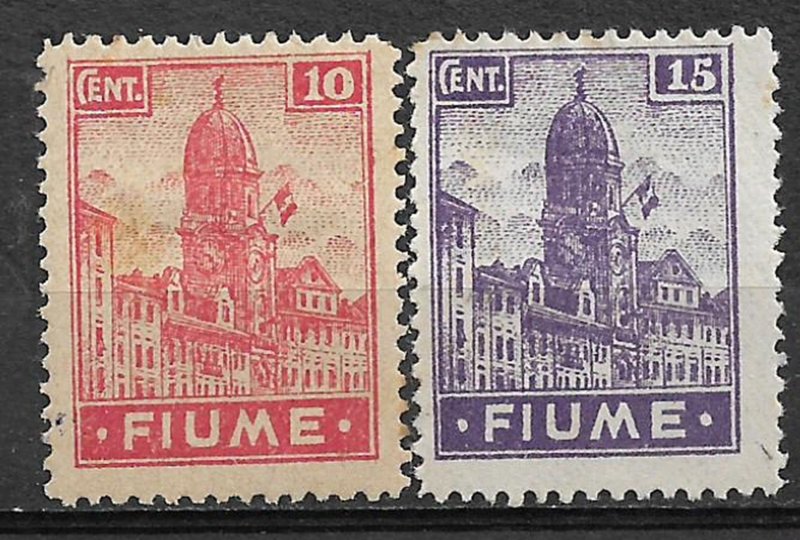 COLLECTION LOT #711 FIUME # 30a-31 MH 1919 CV+$ 27