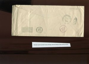 1933 WAR DEPT ROTC DAVIDSON COLLEGE O.B. PENALTY INDICIA SPECIAL DELIVERY COVER