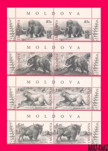 MOLDOVA 2010 Ancient Prehistoric Fauna Lost Animals Mammoth 8v Mi 719-722 MNH