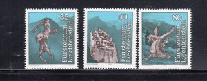 LIECHTENSTEIN #781-783 1984 TRISONE FAIRY TALES MINT VF NH O.G