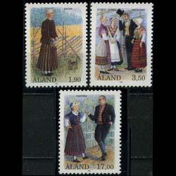 ALAND IS. 1993 - Scott# 75-7 Folk Dresses Set of 3 NH