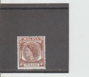 Penang  Scott#  43  Used  (!954 Queen Elizabeth II)