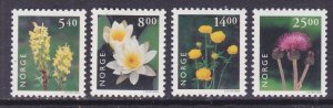 Norway 1244-47 MNH 2000 Various Flowers Full 4 Stamp Set Very Fine