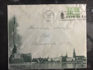 1940 Riga Latvia Tourist cover Local Used