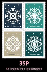 US 5948-5951 5951a Winter Whimsy F 3SP block 4 MNH 2024 after Oct 15