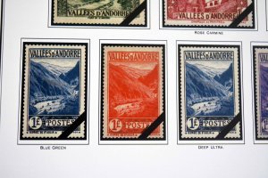 COLOR PRINTED ANDORRA [FRENCH] 1931-2020 STAMP ALBUM PAGES (100 illustr. pages)