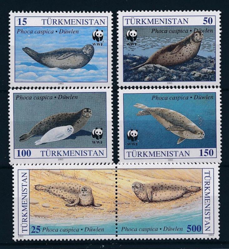 [53897] Turkmenistan 1993 Marine life WWF Seal MNH