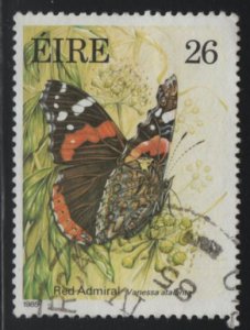 Ireland 1985 used Sc 613 26p Red Admiral - Butterflies