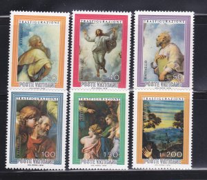 Vatican 595-600 Set MNH Art, Paintings (A)