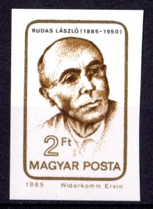 Hungary 1985 Sc#2910 LASZLO RUDAS PHILOSOPHER Single IMPERFORATED MNH