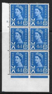 Sg XS9 4d Scotland Crowns Cyl 2 Dot perf A(E/I) UNMOUNTED MINT 