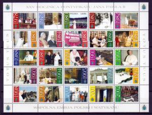 2003 - POLAND, Pontificate of John Paul II - Sheet - Sc# 3668 - MNH**