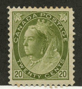 Canada #84 QV Numeral VF MH small thin very HighCat$900