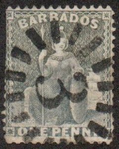 Barbados Sc #51 Used; Mi #26C