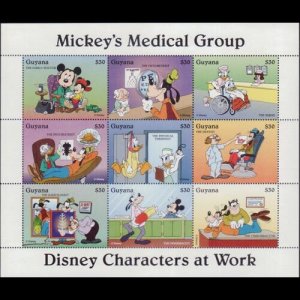 GUYANA 1995 - Scott# 2919 Sheet-Disney Medical NH