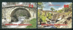 179 - MACEDONIA 2018 - Europa - Bridges - MNH Set