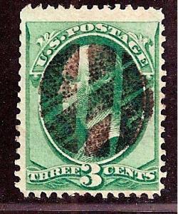 #147 ~ FANCY CANCEL ~  MASONIC \COMPASS & SQUARE\ TYPE