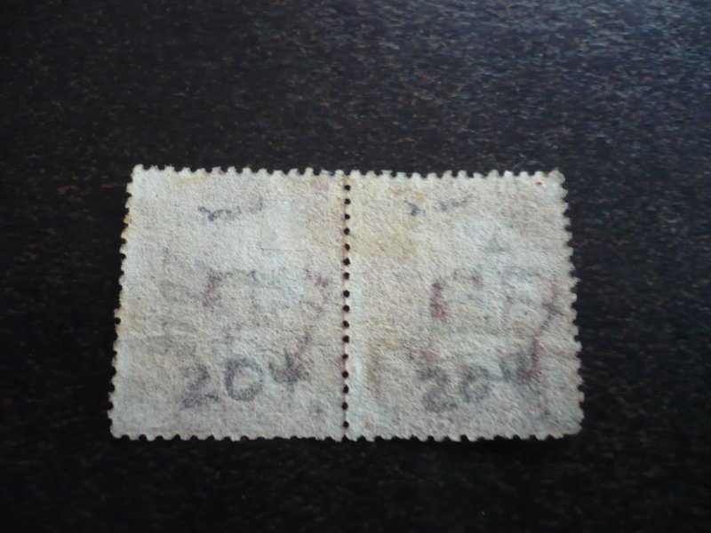 Stamps - Great Britain - Scott# 20 - Used Pair of Stamps