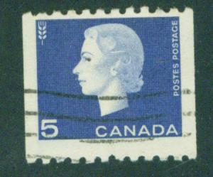 CANADA Scott 409 Used 1962 QE2 coil stamp CV $0.80