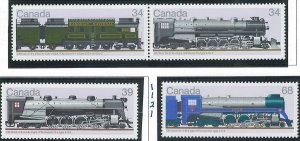 Scott: 1119a-1121 Canada - Locomotives - MNH